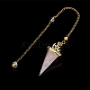 Natural Rose Quartz Pointed Dowsing Pendulums PW-WGD4C0F-24-1