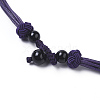Adjustable Waxed Cord Necklace Making MAK-L027-A05-3