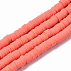 Handmade Polymer Clay Beads Strands CLAY-R089-6mm-066-1