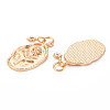 Brass Crystal Rhinestone Pendants KK-S364-215-2