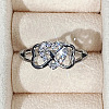 Alloy Rhinestone Plain Band Rings PW-WG28CFB-01-2