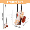 Resin Cat Pendant Decorations HJEW-WH0102-018-2