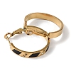 304 Stainless Steel Rhinestone Hoop Earrings for Women EJEW-L283-051G-01-2