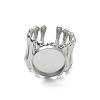 304 Stainless Steel Cuff Ring Components SA-CBA37BC-18D-P-2