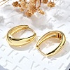 Oval Brass Hoop Earrings EJEW-Z086-08G-3