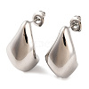 Non-Tarnish 304 Stainless Steel Stud Earrings EJEW-G395-22P-1