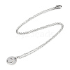 201 Stainless Steel Initial Pendants Necklaces NJEW-S069-TN507-C-1