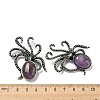 Natural Amethyst Octopus Brooch G-Z050-01D-3