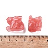 Cherry Quartz Glass Carved Figurines DJEW-L023-E01-3