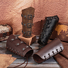 Tartan Pattern Imitation Leather Cuff Wristband for Bikers AJEW-WH0258-937A-5