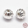 Fancy Cut Faceted Round 925 Sterling Silver Beads STER-F012-07D-1