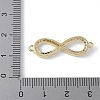 Brass Micro Pave Clear Cubic Zirconia Connector Charms KK-Q044-01B-G-3