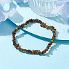 Natural Tiger Eye Chips Beaded Stretch Bracelets for Women BJEW-JB10046-05-2