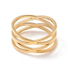 Criss Cross 304 Stainless Steel Finger Ring for Women  RJEW-B035-03G-3