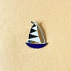 Sailboat Alloy Enamel Brooches PW-WGEBA3F-01-1