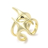 Brass Star Open Cuff Ring for Women RJEW-A042-01A-1