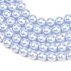 Frosted Glass Pearl Beads Strands GLAA-A044-08A-07-3