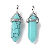 Synthetic Turquoise Pointed Pendants G-K329-08P-2