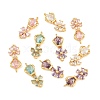 Brass Pave Cubic Zirconia Connector Charms CU-CBA8183-08G-1
