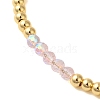 Rack Plating Brass and Glass Bead Necklaces NJEW-C056-02G-01-3