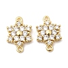 Brass Micro Pave Cubic Zirconia Connector Charms KK-L258-03A-G-1
