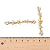 Brass Pave Clear Cubic Zirconia Connector Charms KK-Z139-12G-03-3