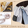 WADORN 8Pcs 8 Style Butterfly Flower Heart Scarf Buckle Ring AJEW-WR0002-12-6