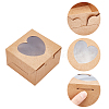 Olycraft 36Pcs 4 Style Square Kraft Paper Candy Boxes CON-OC0001-42-4