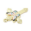 Light Gold Plated Alloy Enamel Pendants ENAM-L041-04B-3