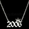 Crown Birth Year 201 Stainless Steel Pendant Necklaces for Women FS-WG4E8F2-67-1