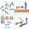 DIY Word Style Earring Making Kits DIY-TA0008-61-11