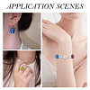 10Pcs Transparent Handmade Bumpy Lampwork Beads LAMP-TADJ0001-48E-7