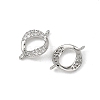 SHEGRACE Brass Micro Pave Clear Cubic Zirconia Connector Charms XGRQ3P221-601P-2