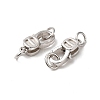 Anti-Tarnish Rhodium Plated 925 Sterling Silver Lobster Claw Clasps STER-D006-23P-2