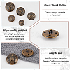 Olycraft 50Pcs 5 Styles 4-Hole Brass Buttons BUTT-OC0001-48AB-4