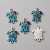 Zinc Alloy Enamel Connector Charms FIND-WH0136-19J-1