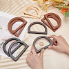   10Pcs 5 Colors Wood D Shaped Handles Replacement DIY-PH0022-33-3