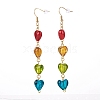 Handmade Silver Foil Glass Dangle Earring EJEW-JE04474-1