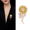 Flower Rhinestone Brooch PW-WGE33ED-01-2