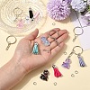 DIY Resin Cat Pendant Keychian Making Kits DIY-YW0013-16-5