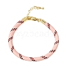 Braided Round Polyester Cord Bracelet Makings FB-CBAEDA0-01G-30-1