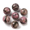 Natural Rhodonite No Hole Sphere Beads G-K353-04D-37-1