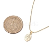 Brass Ball Chain Oval Virgin Mary Pendant Necklaces for Women NJEW-JN05120-3