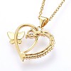 304 Stainless Steel Pendant Necklaces X-NJEW-H486-23G-2