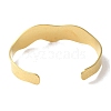 304 Stainless Steel Open Cuff Bangles for Women BJEW-I315-01G-3