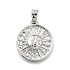 Brass Micro Pave Cubic Zirconia Pendants KK-P336-20P-1