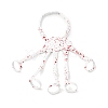 Halloween Spray Printed Alloy Finger Ring Stretch Bracelets BJEW-P367-02-2