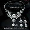 Alloy & Rhinestone Studs Earrings & Necklaces Set PW-WG1364A-06-1