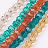 Eco-Friendly Glass Round Beads Strands EGLA-J042-6mm-M02-1