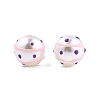 Spot Pattern Opaque ABS Plastic Imitation Pearl Enamel Beads KY-G020-02B-2